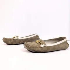 高級感◎【GUCCI】グッチ フラット ドライビング シューズ ローファー 160350 おしゃれ きれいめ 大人スタイル 高級感 大人コーデ こなれ感 婦人 デート ラクチン ロゴ ゴージャス レディース ブラウン /M42286HH