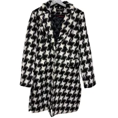  DENNY ROSE（デニーローズ） 千鳥格子柄（ハウンドトゥース） ダブルブレスト ロングコート 上品【DD137】