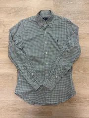 ポロラルフローレン グリーンチェック オックスフォード シャツ S 出品