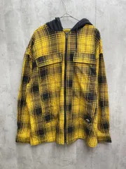 Dickies ディッキーズ バッファロー チェック フランネル シャツ sizeM/黄×黒 ■◇◎メンズ