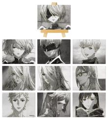[중고] 캔버스 보드·캔버스 아트 전 10종 세트 [NieR:Automata Ver1.1a 트레이딩 Ani-Art BLACK LABEL 미니 캔버스 보드]
