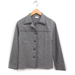 ボールジー BALLSEY トゥモローランド カシミヤ混 ウール ジャケット ステンカラー 配色ステッチ グレー 灰 /FT29