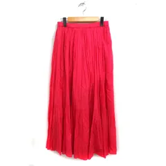 JETSET SOLO PLUS ギャザー ティアード スカート ロング丈 無地 F ショッキングピンク /FT27