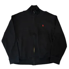 00s Polo Ralph Lauren Zip Sweat L ラルフローレン ジップスウェット Black 黒 トラックジャケット ジャージ 古着