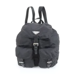 美品 プラダ テスート ナイロン 三角ロゴ レザー リュックサック リュック バックパック ショルダー バッグ レディース RUE DM41-3【中古】