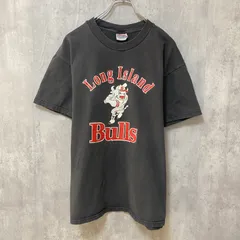 古着 used　Hanes BEFFE T　ヘインズ　半袖プリントTシャツ　黒　ブラック　野球　牛　レトロデザイン　Lサイズ【値引き交渉OK！】
