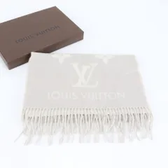 美品 現行品 ルイヴィトン タグ付 レイキャビック マフラー カシミヤ 100％ M78909 グレージュ レディース MEE DM48-1【中古】