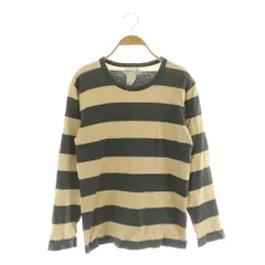 アニエスベー agnes b. ボーダーロンT カットソー 長袖 グレー ベージュ /MY ■OS ■GY66