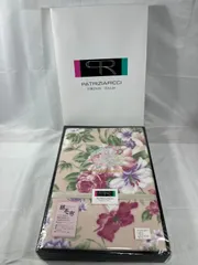 PATRIZIARICCI パトリシアリッチ　FIRENZE ITALIA　フィレンツェ　イタリア　綿毛布　コットン毛布　綿100%　約140cm×200cm　PR-S501　綿　コットン　毛布　寝具　冬　昭和レトロ　昭和　レトロのサムネイル