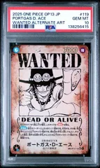 【PSA10】ポートガス・Ｄ・エース(SP/SEC★){青}〈OP13-119〉[[OP-13]ブースターパック受け継がれる意志]