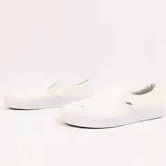 人気ブランド◎【VANS】バンズ ヴァンズ スニーカー ローカット シューズ スリッポン 721356 クラシック シンプル カジュアル キャンバス こなれ感 ゆるカジ 人気 定番 ラフ ラクチン レディース 白 ホワイト 23cm /M42290HH