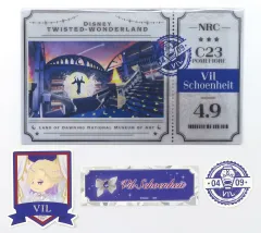 【中古】グッズセット ヴィル・シェーンハイト チケット風マルチホルダー＆ステッカー3枚セット 「ディズニー ツイステッドワンダーランド」 ヴィルの誕生日記念グッズ
