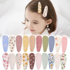 【新着商品】ベビー ヘアピン ヘアクリップ 赤ちゃん パッチン留め キッズ 女の子 子供 ヘアアクセサリー パッチンピン スリーピン ナチュラル かわいい ハンドメイド 刺繍 花柄 (カラフル D)