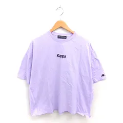 カッパ kappa Tシャツ カットソー ロゴ刺繡 ビッグシルエット ゆったり 半袖 F ライトパープル 紫 /TT