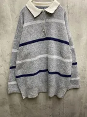 alley by w closet アリーバイダブルクローゼット ボーダー シャツ ニット セーター sizeF/グレー ◆■レディース