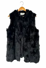 アストラット ASTRAET レッキス ラビット ファー 毛皮 ベスト ジレ 5423-199-0015 黒ブラック ブランド古着ベクトル 中古●260204のサムネイル
