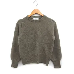 スローブ イエナ SLOBE IENA  カシミヤブレンド ニット セーター 長袖 ウール カーキ /FT29