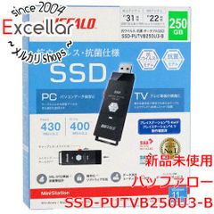 BUFFALO ポータブルSSD 250GB SSD-PUT250U3-BKC - メルカリ