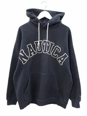 ノーティカ NAUTICA ARCH LOGO SWEAT HOODIE 213-1250 アーチロゴ スウェット フーディー L ネイビー プルオーバー パーカー 長袖 トップス