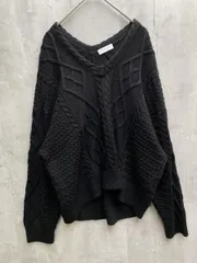 BEAUTY & YOUTH ビューティ&ユース ユナイテッドアローズ 前後Vネック ケーブル ニット セーター 黒 ◆■レディース