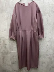 美品 IEDIT イディット フェリシモ 7部袖 タック ワンピース sizeM/紫系 ◇■レディース