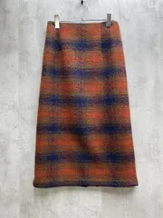 Rope Picnic ロペピクニック BIGチェックアイラインロング スカート size38/黒ｘ赤 ◆■レディース