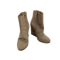 Maison Martin Margiela suede leather clear sole wedge boots archive women's size 22.5