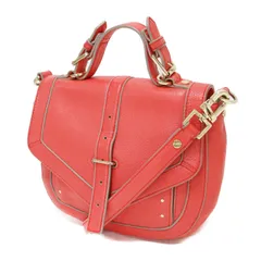 TORY BURCH トリーバーチ バッグ | レザー スタッズ ショルダーバッグ / ポシェット 肩掛け クロスボディ ロゴ レッド系 【レディース】【中古】