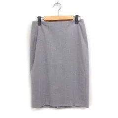セオリー Theory タイトスカート ひざ丈 スリット ウール 2 グレー 灰 /FT7