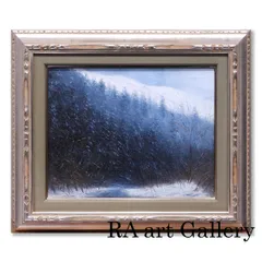 板垣文雄 古寺への径にて 油彩6号 風景画 雪景色 冬 山 自然 道 路 無所属 アート インテリア 油絵 原画 絵画 真作保証 値下げ交渉可能