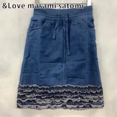 &Love masami satomi アンドラブマサミサトミ デニムスカート ミニ 台形 ウエストゴム