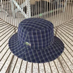 LACOSTE / reversible bucket hat sizeFree ラコステ　リバーシブル　バケットハット　帽子　チェック　ユニセックス　ストリート　オールシーズン　ヒップホップ