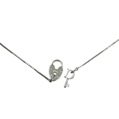 ディオール Dior ネックレス ハートロックモチーフ メタル シルバー レディース