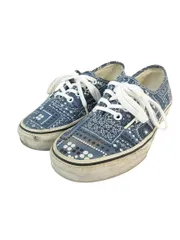 バンズ VANS オーセンティック ローカット スニーカー シューレース バンダナ柄 ペイズリー柄 サイズUS5 ブルー系 QQQ