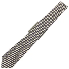 DOLCE&GABBANA (ドルチェアンドガッバーナ) 幾何学模様ネクタイ ネイビー FREE