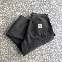 Carhartt / cut off double knee size 28-30相当 カーハート　カットオフ　ダブルニー　ブラック　ペインターパンツ　ストリート　フェード　ワークギア
