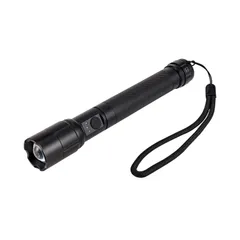 【在庫処分】エルパ (ELPA) LED懐中電灯 350ルーメン 高輝度 爆光 明るい 乾電池式 電池残量表示機能 防水 IPX4 アルミライト 強力 防災 災害 停電 アウトドア キャンプ 登山 釣り 散歩 夜間作業 シルバー ハンドストラップ付 DOP-E