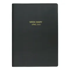 コレクト 手帳 2026年4月始まり ウィークダイアリー 見開き1週間レフト式 A4 ワイヤリングとじ 差込表紙 D-4634