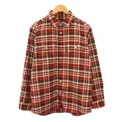 モンベル Montbell カジュアルシャツ 長袖 レギュラーカラー チェック柄 M 赤 レッド /BB