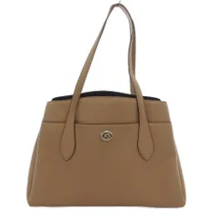 コーチ COACH 88340 ローラ キャリーオール トートバッグ シボ革 レザー ターンロック ベージュ /JS ■GY18