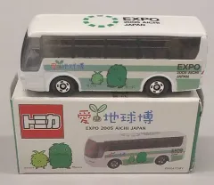 【中古】トミカ 1/156 愛・地球博ラッピングバス 三菱ふそう エアロクイーン(ホワイト×グリーン) 「トミカ」