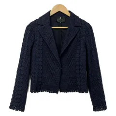 LANVIN COLLECTION(ランバンコレクション) ジャケット サイズ38 M レディース美品  - ダークネイビー 長袖/レース/秋/春