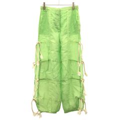SALE ステラマッカートニー サイドレースアップ パンツ ライトグリーン 