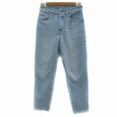 リーバイスプレミアム Levis PReMIUM 501 デニムパンツ ジーンズ テーパードパンツ ロング丈 USED加工 W26 L29 ライトブルー /YS22