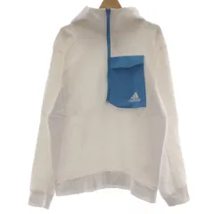 アディダス adidas Designed for Gameday プルオーバーパーカー M 白 ホワイト ハーフジップ 長袖 HL3859 /AU