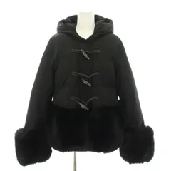 グレースコンチネンタル GRACE CONTINENTAL ダッフルショートダウンジャケット アウター フェイクファー 38 黒 ブラック 0121407090 /YTのサムネイル