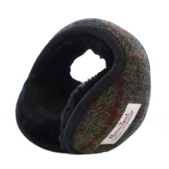 ハリスツイード Harris Tweed イヤーマフ チェック柄 ウール グリーン /BMのサムネイル