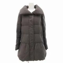 ジルスチュアート JILL STUART ダウンコート ジャケット ビックカラー ミドル丈 M グレー /TZ