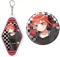 【中古】グッズセット 05.中野五月(甘辛ロックver.) 描き下ろしイラスト アクリルキーホルダー＆缶バッジセット 「五等分の花嫁*」