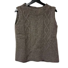 B086 SO（エスオー）レディース ウール100% ニットベスト デイリーウェア フリーサイズ